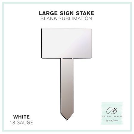 NEXT INNOVATIONS Large Sign Stake Sublimation Blank White, 12PK 261415012